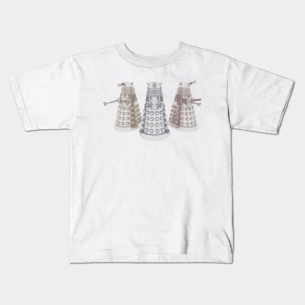 Daleks! Exterminate! Kids T-Shirt by Weatherbee